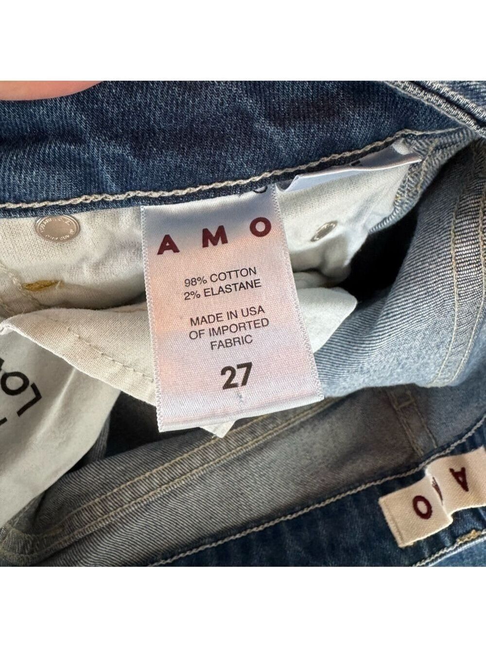 AMO Jane Old School Jeans Distressed Medium Wash Size 27 NWOT - Picture 5 of 6